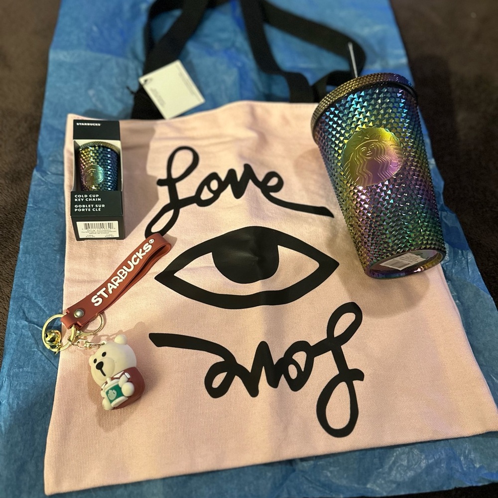 NWT Starbucks Bundle - Rebecca Minkoff Limited Edition Love Tote & Keych…